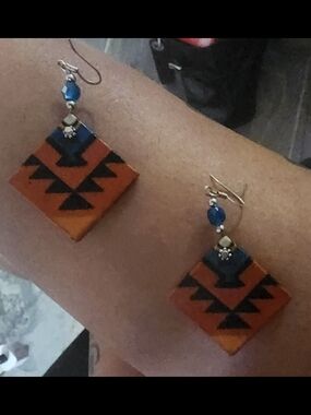 Tribal Pattern Geometric Drop Earrings - Women's Jewelry